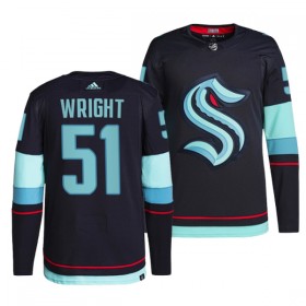 Seattle Kraken Shane Wright 51 Vauthentic Adidas Navy Trikot - Herren